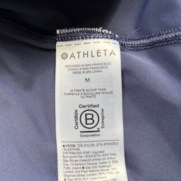 Athleta Ultimate Scoop Racerback Tank, navy, M - Picture 3 of 8